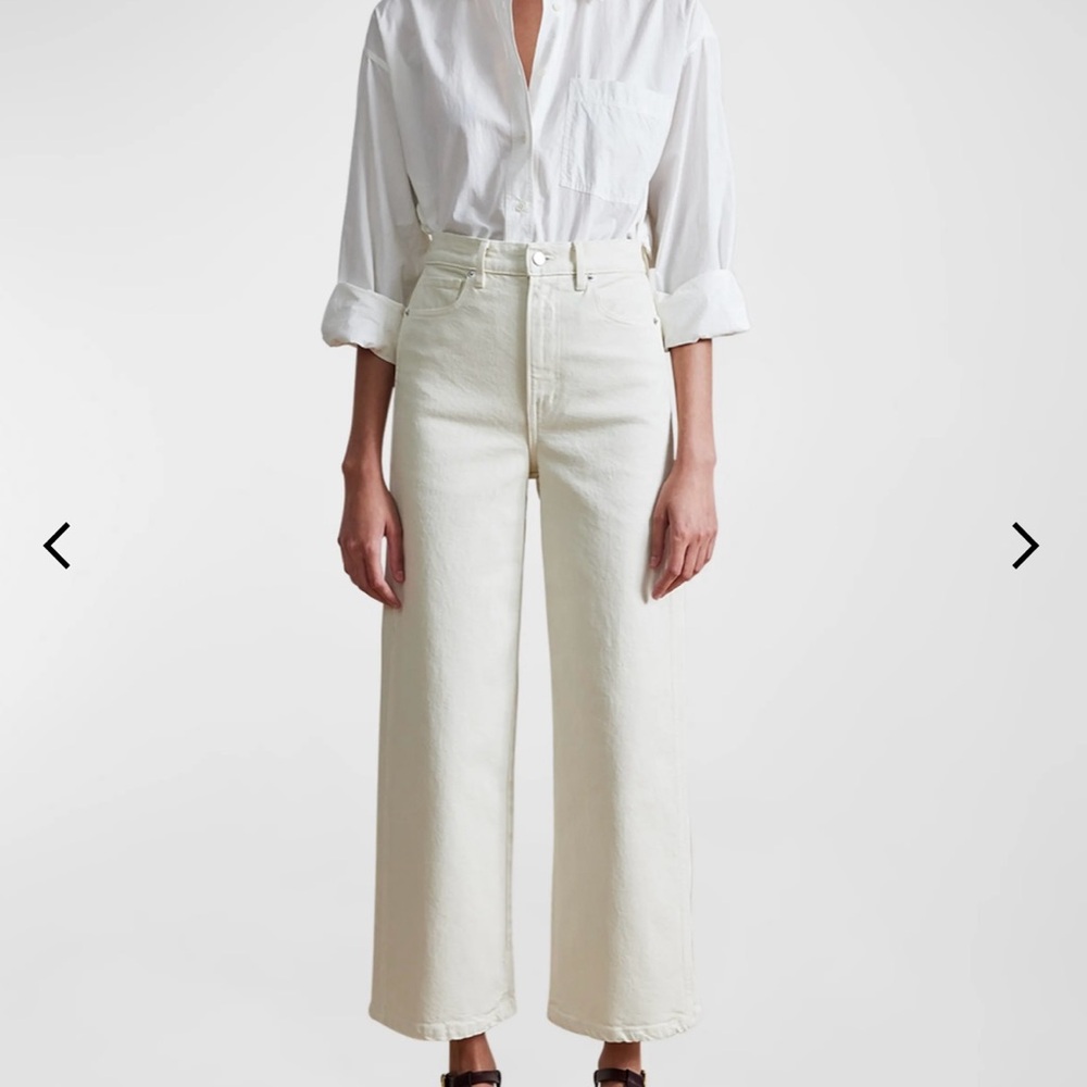 Apiece Apart Cream Ankle Jeans